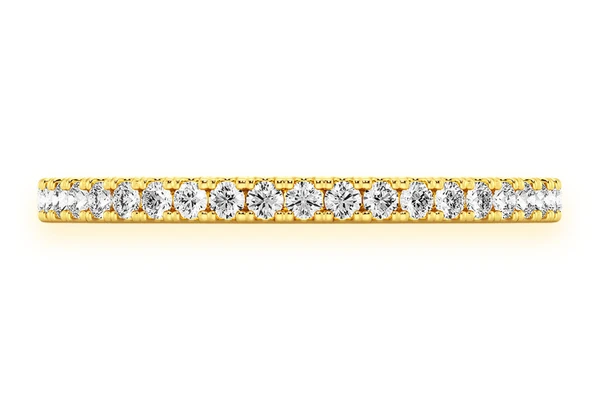 One Row Round Diamond Band 14k Solid Gold 0.15ctw