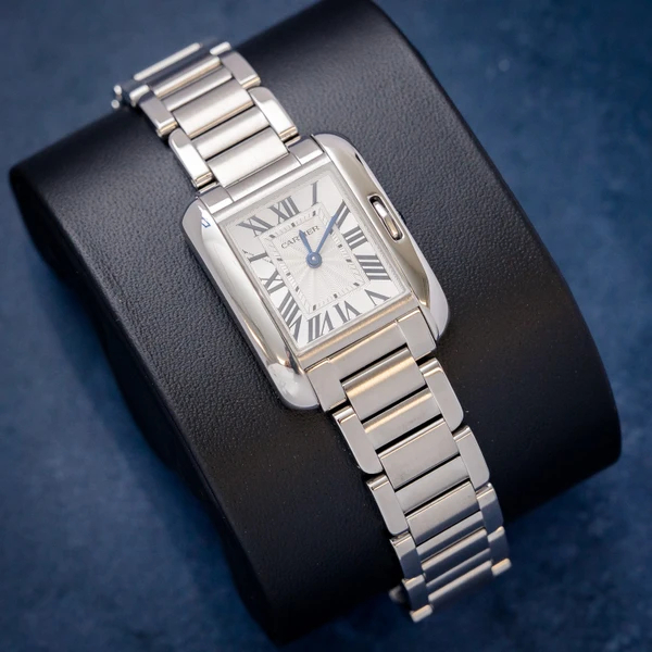 Cartier Tank Anglaise 22MM (3485) Quartz - Steel - Watch & Box