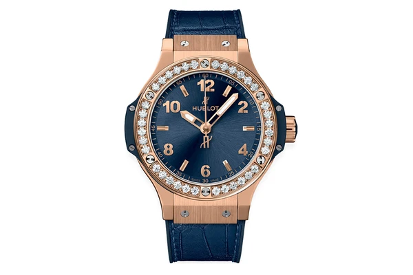 Hublot - Big Bang Gold Blue Diamonds - 361.px.7180.lr.1204 - 5n Gold With Diamonds (mb307)