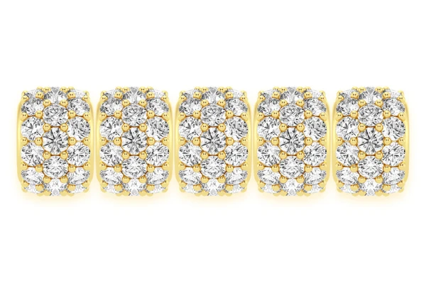 Icebox Set Of 5 Hair Beads 14k Solid Gold 1.00ctw