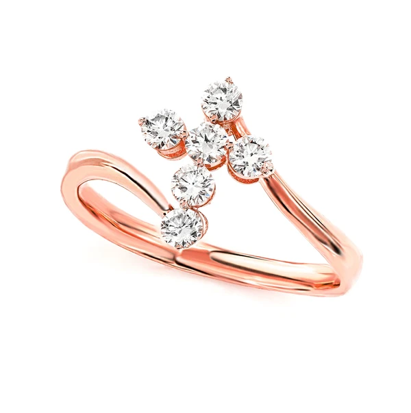 Bypass Diamond Cross 14k Solid Gold 0.40ctw