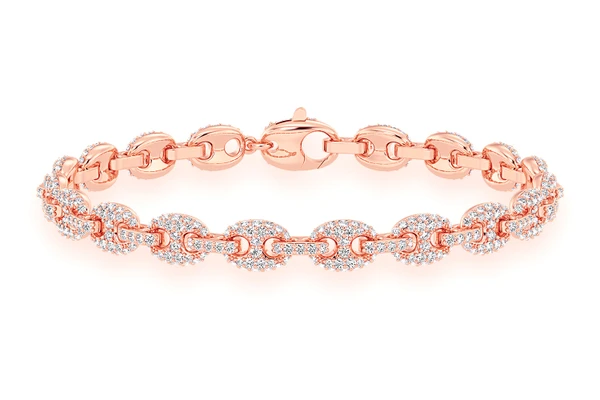 5MM Mariner Link Diamond Bracelet 14k Solid Gold 2.75ctw