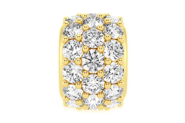 Icebox Hair Bead 14k Solid Gold 1.00ctw