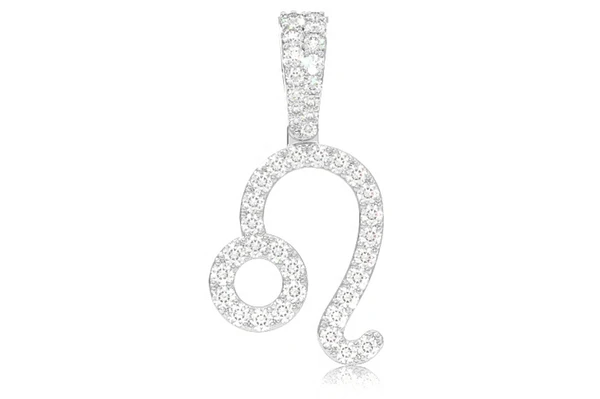 Leo Zodiac Diamond Pendant 14k Solid Gold 0.75ctw