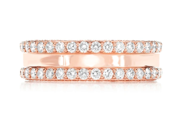 Diamond Borders Eternity Wedding Band Ring 14k Solid Gold 3.75ctw 