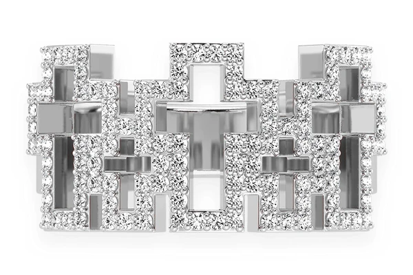 Five Cross Diamond Ring 14k Solid Gold 0.50ctw