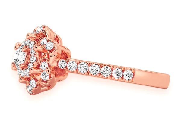 .50ctw - Layer Flower - Diamond Engagement Ring - All Natural