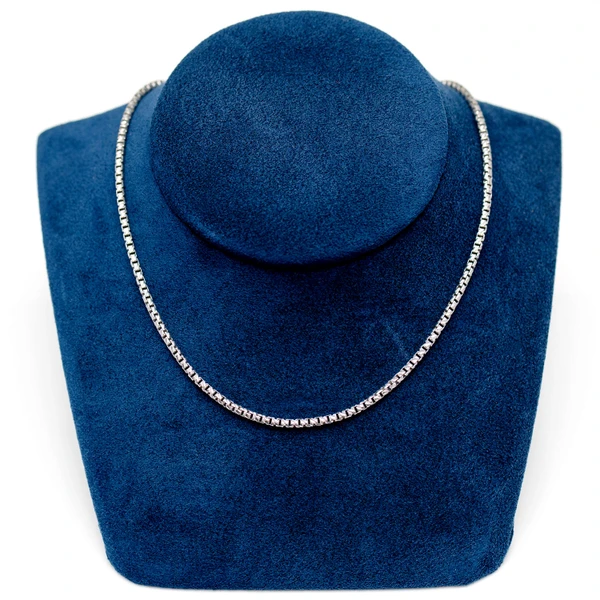 2MM Sterling Silver Diamond-Cut Box Chain