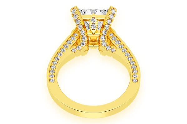 Chant - 3.00ct Princess Cut - Diamond Engagement Ring - All Natural
