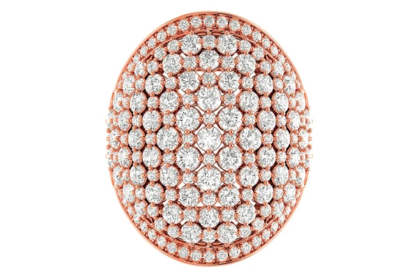 Oval Diamond Cocktail Ring 14k Solid Gold 3.50ctw