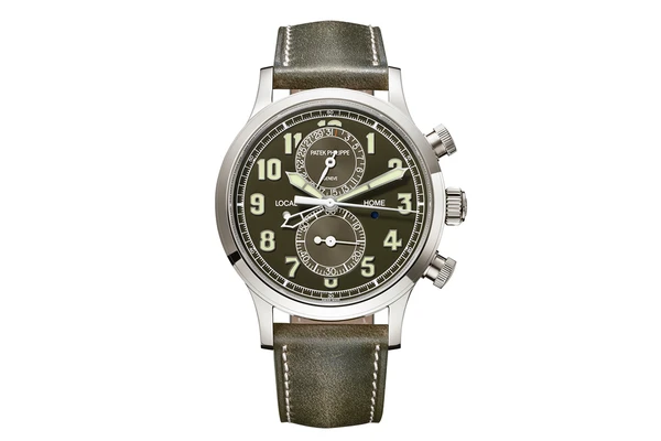 Patek Philippe - Complications Calatrava Pilot Travel Time Chronograph - 5924g - White Gold (rb582)