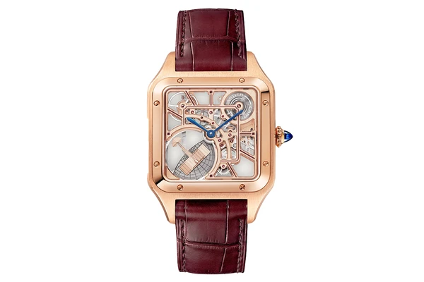 Cartier - Santos-Dumont Skeleton - Whsa0030 - Rose Gold (rb672)