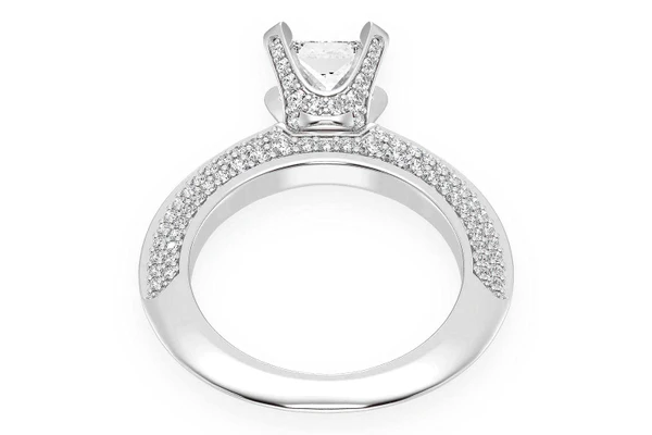 Kifey - 1.00ct Princess Cut Solitaire - Knife Edge - Diamond Engagement Ring - All Natural