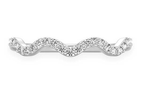 Wavy Diamond Ring 14k Solid Gold 0.10ctw