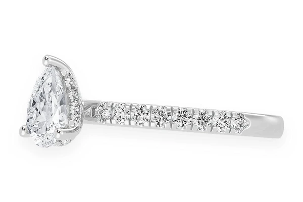 Thinn - 0.75ct Solitaire Pear Shape - Diamond Engagement Ring - All Natural 