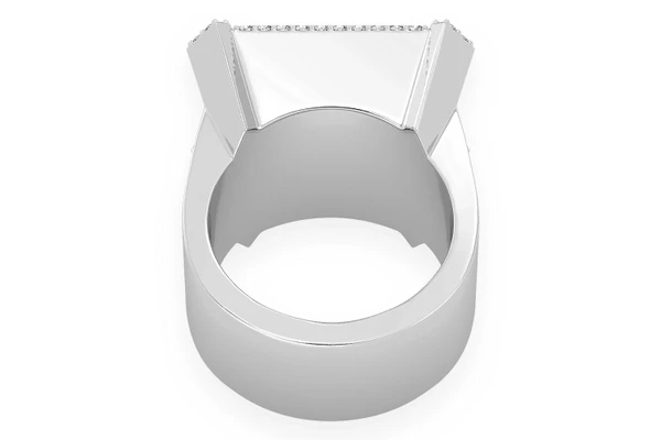 Babel Top Signet Diamond Ring 14k Solid Gold 2.00ctw