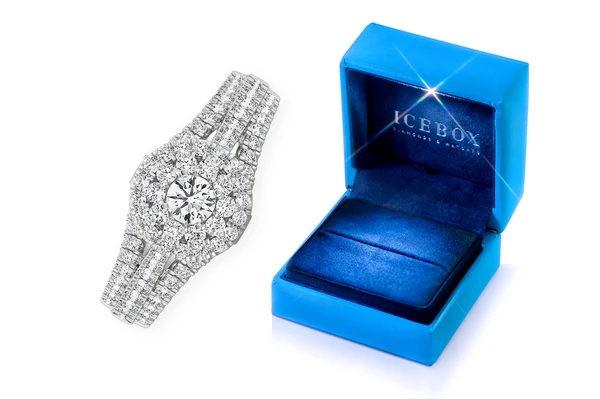 0.75ctw - Round Double Halo - Diamond Engagement Ring - All Natural