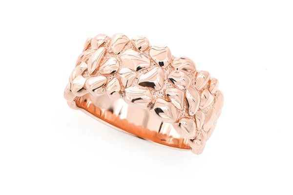 Nugget Band 14k Solid Gold