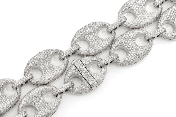 18MM Mariner Link Diamond Chain 14k Solid Gold 40.40ctw