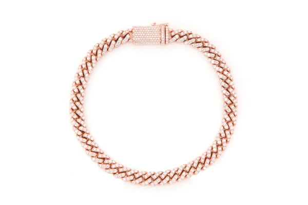 4MM Miami Cuban Diamond Bracelet 14k Solid Gold 1.50ctw