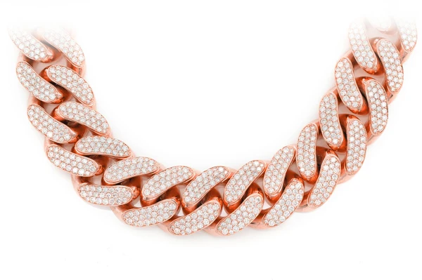 20MM Miami Cuban Link Diamond Necklace 14k Solid Gold 41.00ctw
