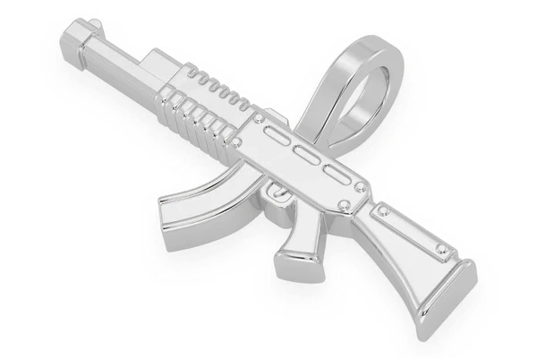 Ak47 Gun Pendant 14k Solid Gold