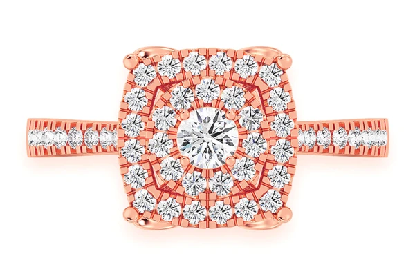 0.50ctw Square & Round - Diamond Engagement Ring - All Natural