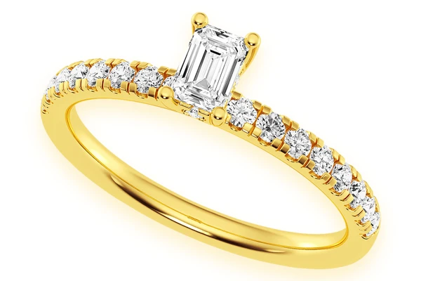 Thinn - 0.25ct Emerald Cut - Diamond Engagement Ring - All Natural