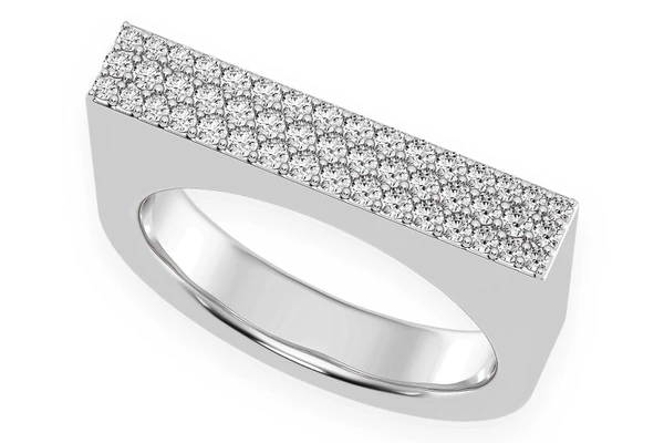 Flat Top Signet Ring 14k Solid Gold .25ctw