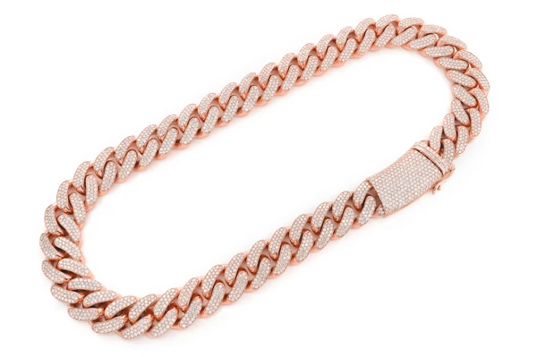 20MM Miami Cuban Link Diamond Necklace 14k Solid Gold 41.00ctw