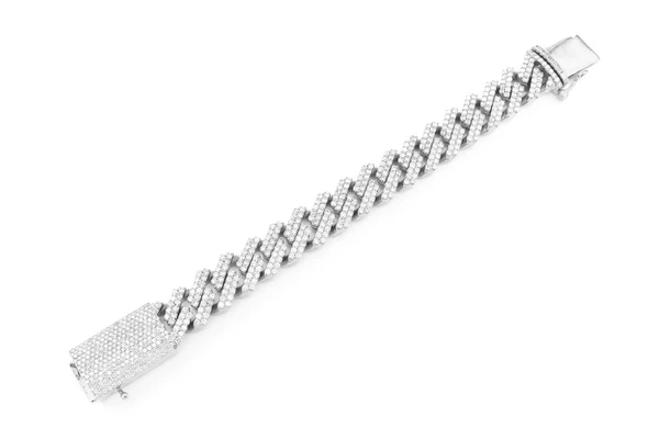 13MM Raised Diamond  Cuban Link Bracelet 14k Solid Gold 11.50ctw