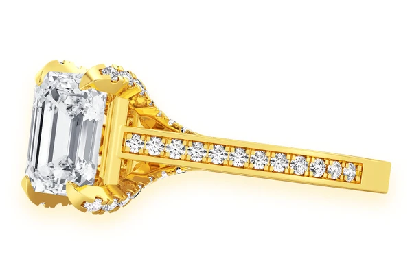 Chant - 2.00ct Emerald Cut Solitaire - Diamond Engagement Ring - All Natural