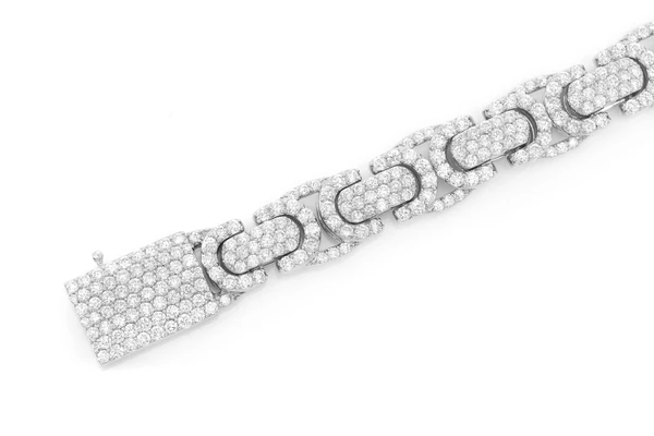 Byzantine Link Diamond Bracelet 14k Solid Gold 10.00ctw