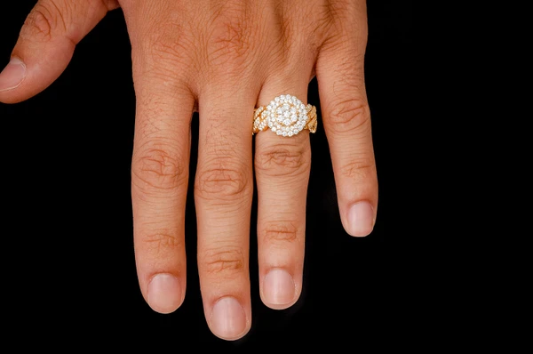 Double Halo Cuban Diamond Ring 14k Solid Gold 3.50ctw