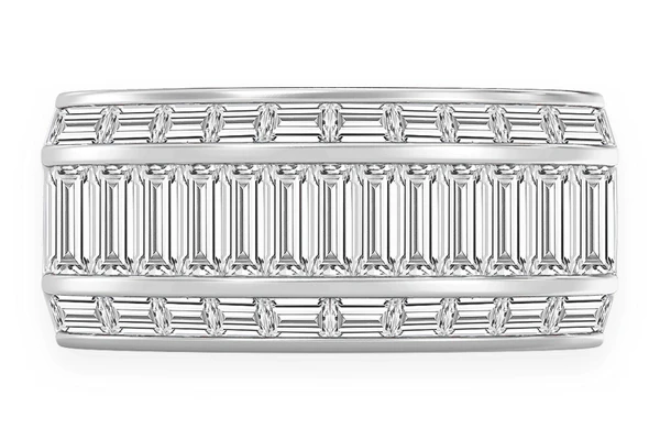 Baguette Channel Diamond Ring 14k Solid Gold 2.50ctw