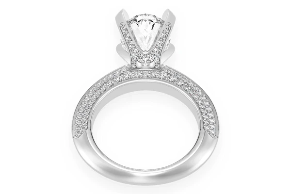 Kifey - 3.00ct Oval Solitaire - Knife Edge - Diamond Engagement Ring - All Natural Vs Diamonds