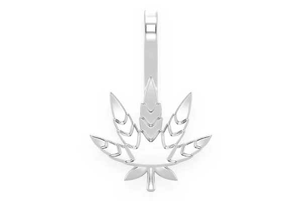 Cannabis Leaf Pendant 14k Solid Gold