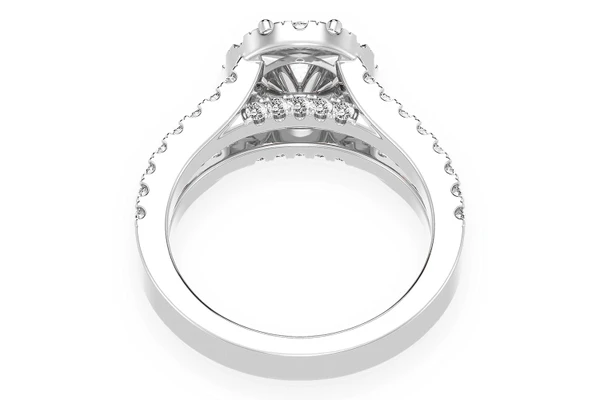 Sphinx - .75ct Solitaire Round - Split Shank Halo - Diamond Engagement Ring - All Natural