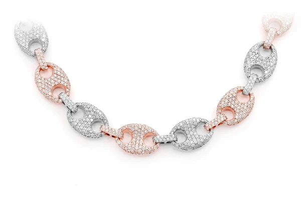 10MM Mariner Link Diamond Chain 14k Solid Gold 18.50ctw