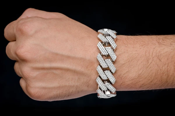 21MM Raised Prong Miami Cuban Diamond Bracelet 14k Solid Gold 27.25ctw