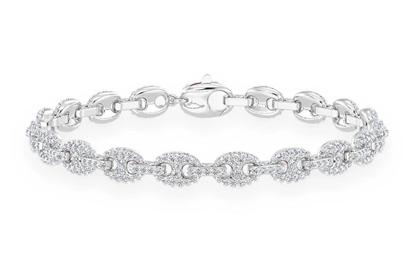 5MM Mariner Link Diamond Bracelet 14k Solid Gold 2.75ctw