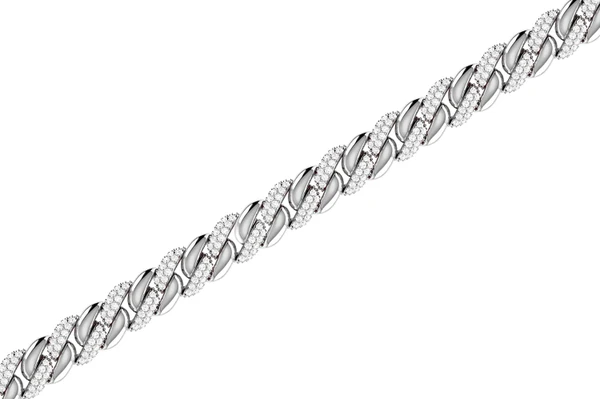 Miami Cuban Half Link Diamond Bracelet 14k Solid Gold 0.85ctw