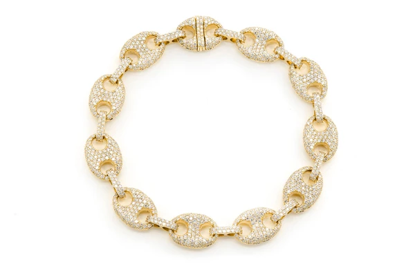 10.5MM Mariner Link Bracelet 14k   7.00ctw