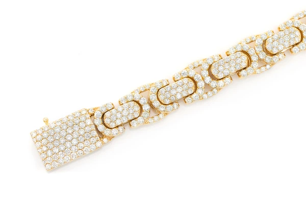Byzantine Link Diamond Bracelet 14k Solid Gold 10.00ctw
