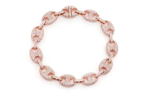 10.5MM Mariner Link Bracelet 14k   7.00ctw