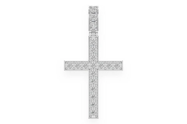 Miracle Set Cross Diamond Pendant 14k Solid Gold 0.75ctw