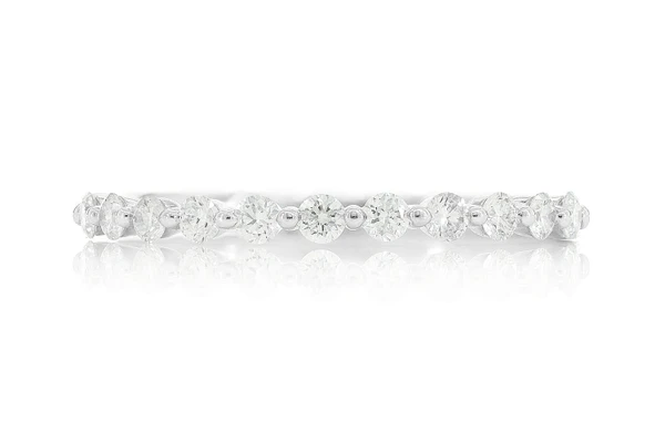 Pinched Diamond Stackable Diamond Band 14k Solid Gold 0.25ctw