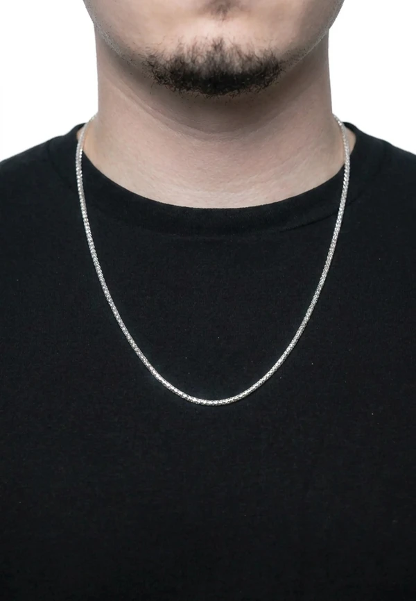 3MM Sterling Silver Rounded Jenga Chain