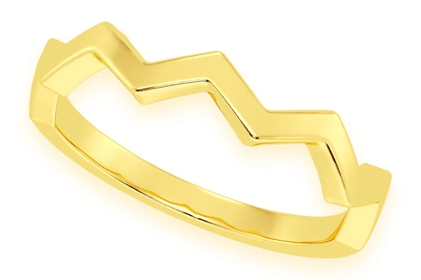 Zig Zag Ring 14k Solid Gold