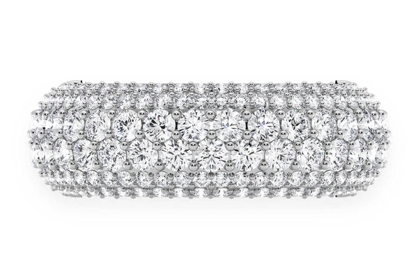 Bubbly Pave Round Diamond Band 14k Solid Gold 2.00ctw